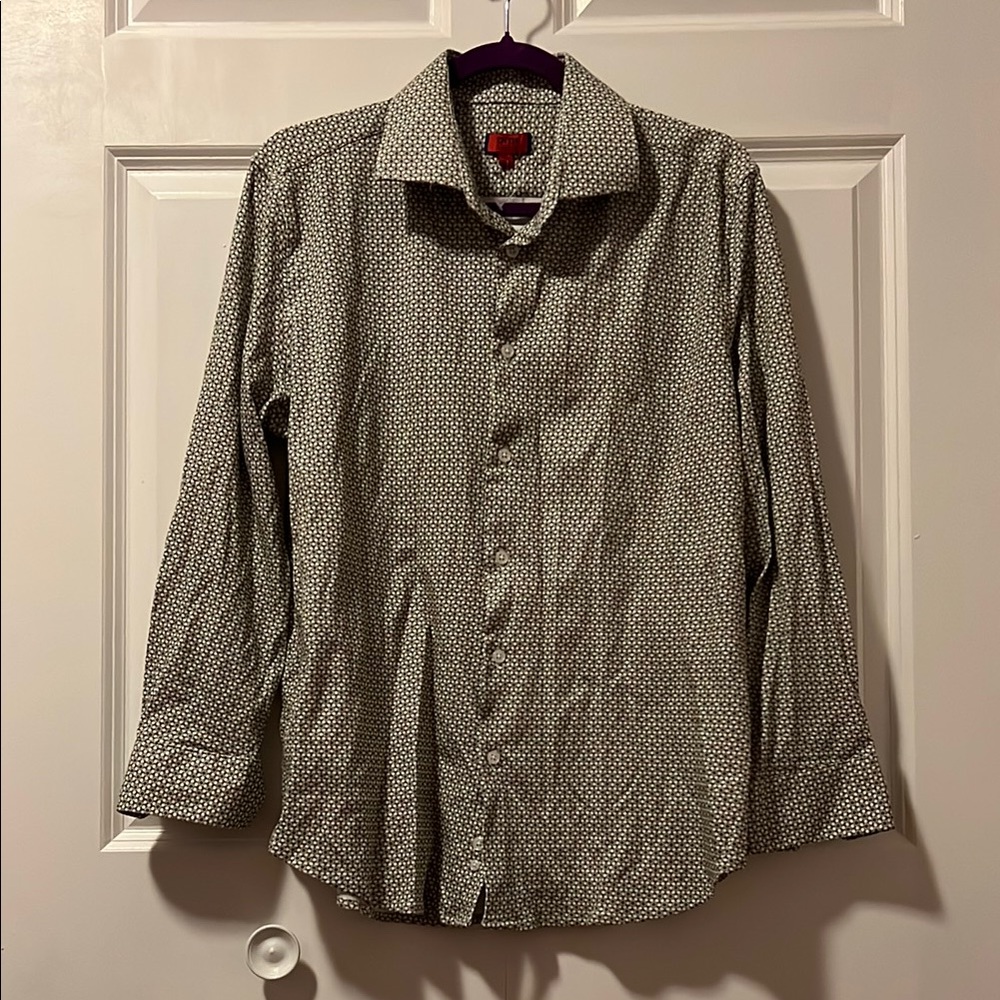 Men's Formal Patterned Button Down L